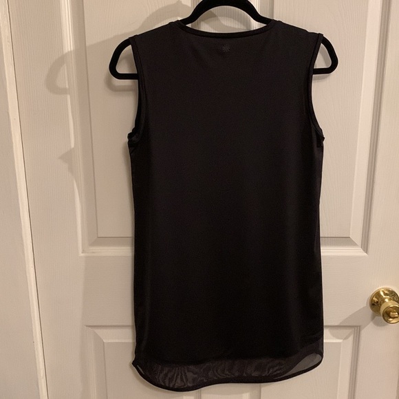 Athleta Sunlover UPF Black Sleeveless Dress Mesh Detail Hem - Picture 2 of 8